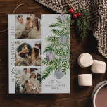 Navidades del Collage de fotos de Árbol de Navidad<br><div class="desc">Saluda a tus seres queridos en un estilo cálido y festivo, este Navidad con una elegante tarjeta de vacaciones con tres de tus fotos favoritas. Imprimido con valentía en cartón de alta calidad, el hermoso árbol navideño de acuarela está rodeado de baudias neutros y brillantes luces de cuerda, lo que...</div>