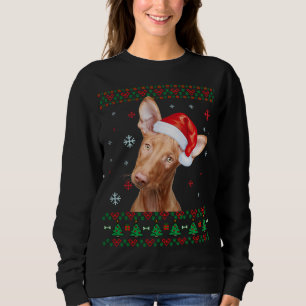 Navidades del faraón Hound Santa Ugly Sweater Dog