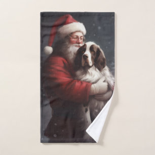 Navidades del Festival Springer Spaniel Santa Clau