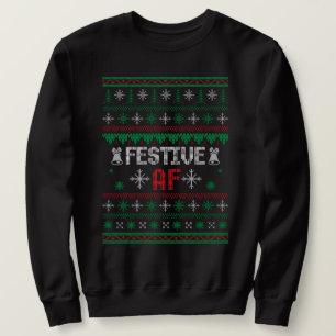 Navidades del FESTIVE AF suéter feo
