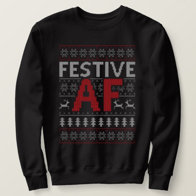 navidades del FESTIVE AF suéter feo (Anverso del diseño)