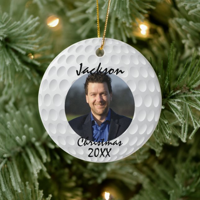 Navidades del Fun Golf Ball Ornamento cerámico (Árbol)