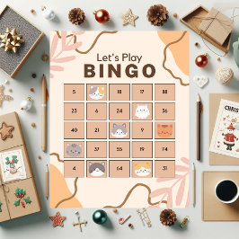 Navidades del gato naranja Bingo Jigsaw Puzzle