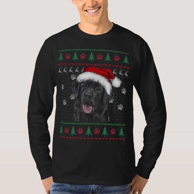 Navidades del labrador negro suéter divertido perr (Anverso)