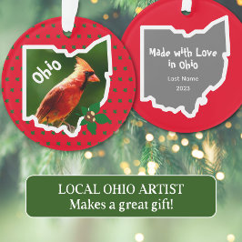 Navidades del Orgullo de Ohio Cardenal y Ornamento