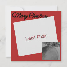 Navidades del Ornamento Crimson - Elegante tarjeta