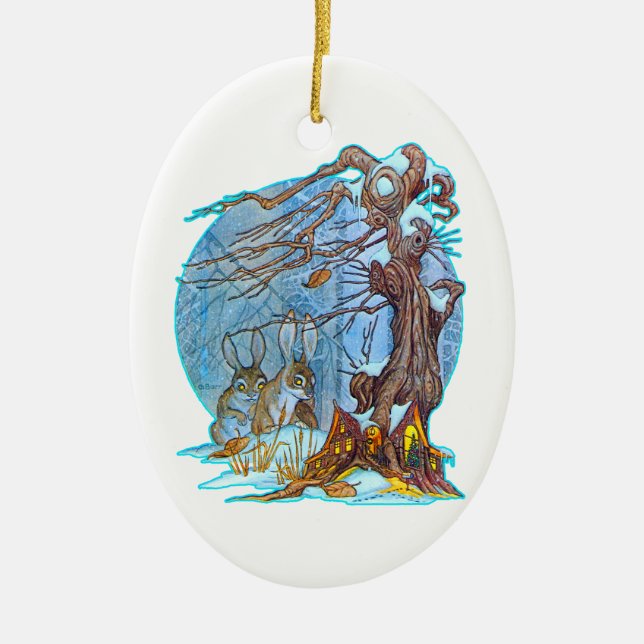 Navidades del Ornamento Elf Hall (Frente)