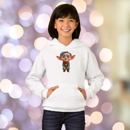 Navidades del padre cansado Chica elf Hoodie