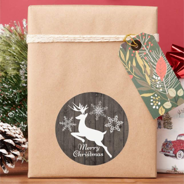 Navidades del país reno pegatina de vacaciones (Vacaciones)