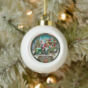 Navidades del país Santa y decoraciones de vacacio