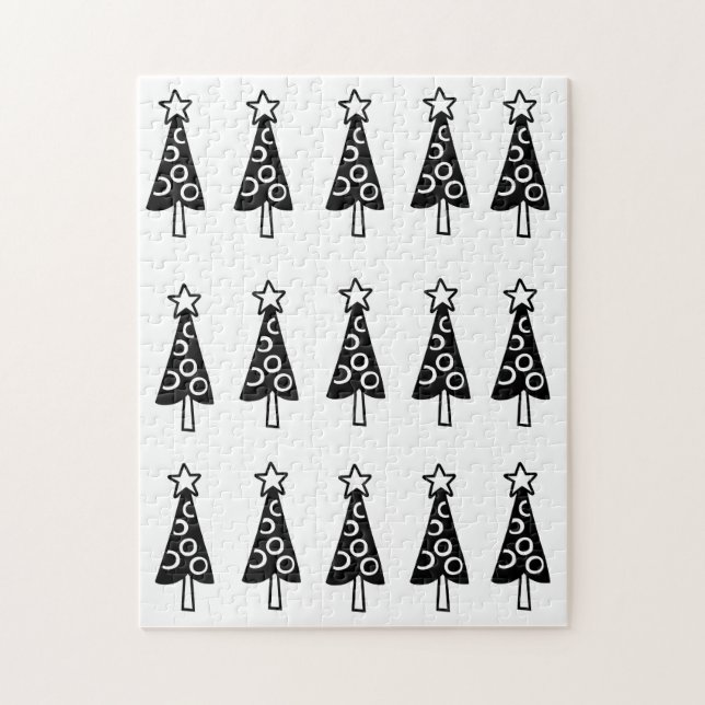 Navidades del rompecabezas navideño merry Árboles  (Vertical)