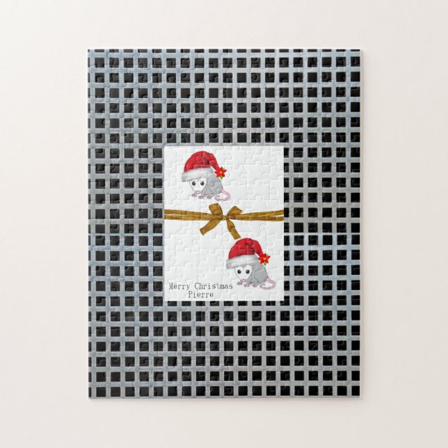 Navidades del rompecabezas navideño Opossum (Vertical)