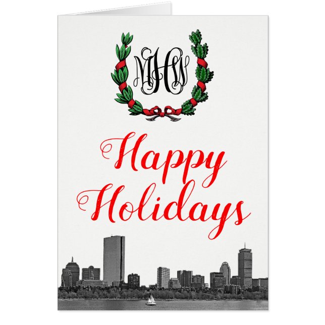 Navidades del Skyline de Boston hicieron felices f (Frente)