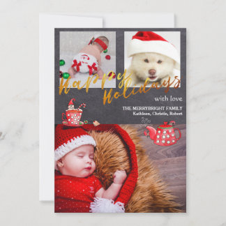 Navidades del tablero de anuncios Gold Script foto