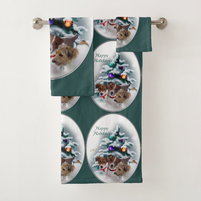 Navidades del Trío Jack Russell Terrier (In situ)