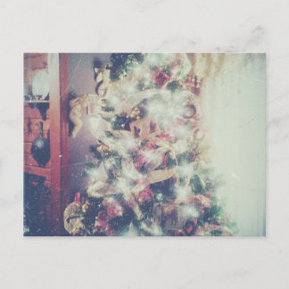 Navidades dentro de la tarjeta postal Cedar Log Ca