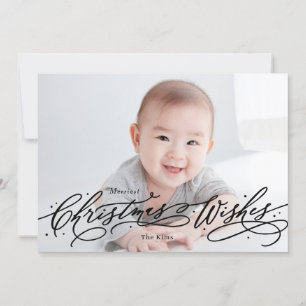 Navidades desea tarjeta de fotos editable en color