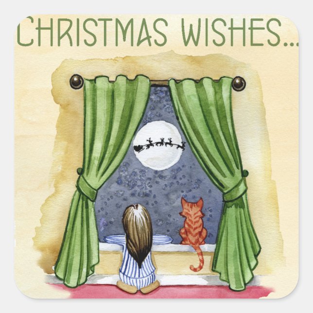 navidades desean pegatinas (Anverso)