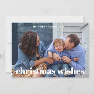 Navidades desean tarjeta de Navidades fotográficos