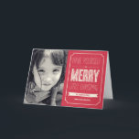 Navidades desean tarjeta fotográfica navideña<br><div class="desc">Celebre la temporada con esta moderna y elegante tarjeta de vacaciones de Berry Berry Sweet.</div>