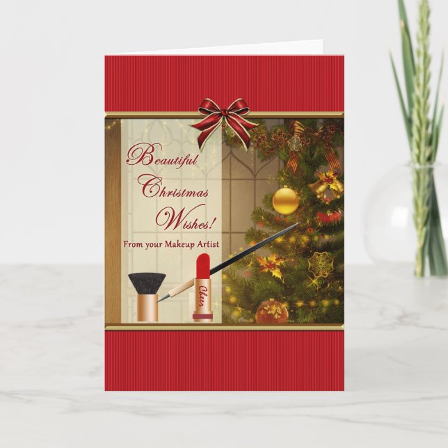 Navidades Deseos De La Tarjeta Blank Del Artista D (Anverso)