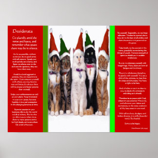 NAVIDADES DESIDERATA Posters de gatos