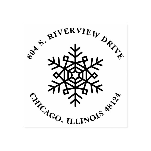 Navidades devuelven el sello de dirección con copo (Impresión)