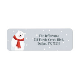 Navidades devuelven la etiqueta Cute Polar Bear