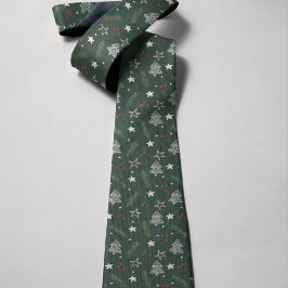 Navidades dibujados a mano estilizan la corbata de