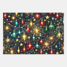 Navidades Diseño Patrón 4 Hoja plana Set de 3