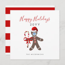 Navidades divertidos 2022 Gingerbread Man In Face 