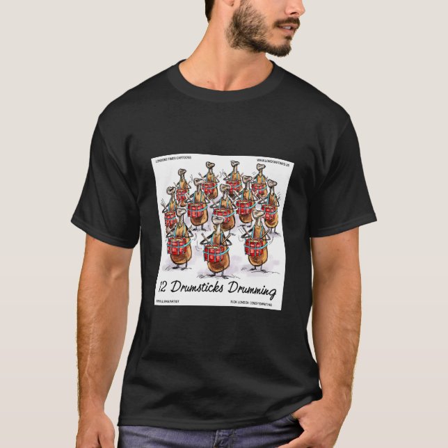 Navidades divertidos camiseta "12 baquetas tambori (Anverso)
