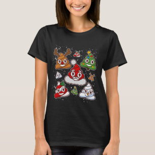 Navidades divertidos, camiseta de Emoji de poop, P