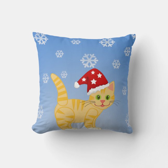 Navidades divertidos Cojín decorativo de copos de  (Anverso)