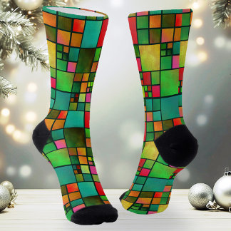 Navidades divertidos con calcetines de patrón de v