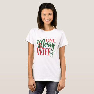 Navidades divertidos dan una camiseta de una mujer