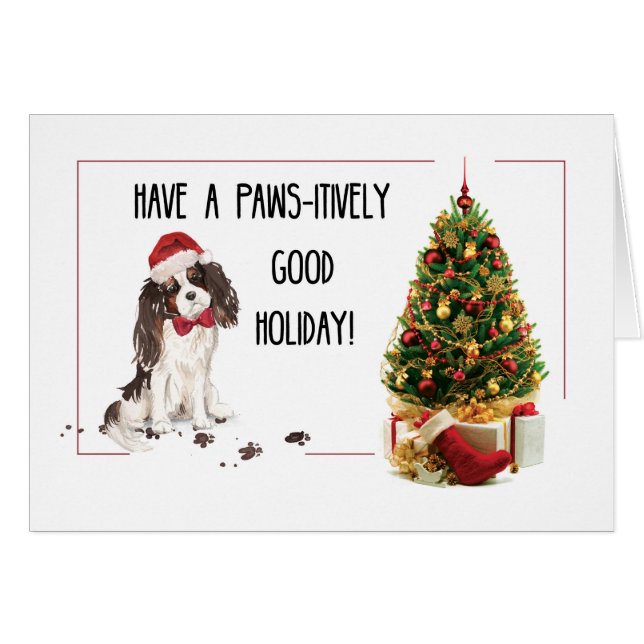 Navidades divertidos de Tri-Color King Charles Spa (Anverso (Horizontal))