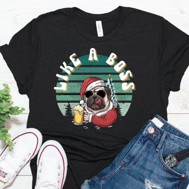 Navidades divertidos empujan la camiseta del perro (Subido por el creador)