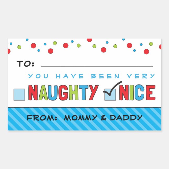Navidades divertidos enumeran a Pegatinas travieso (Anverso)