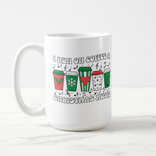 Navidades divertidos expresan en tazas festivas (Izquierda)