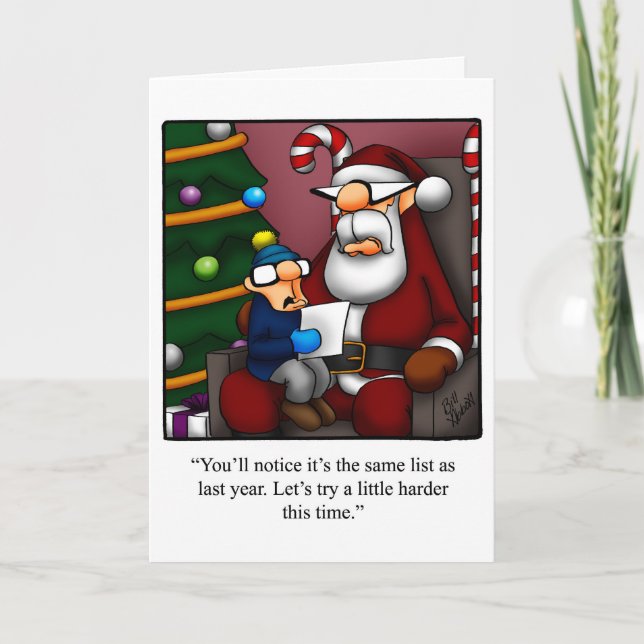 Navidades divertidos Humor Tarjeta de saludo "Spec (Anverso)