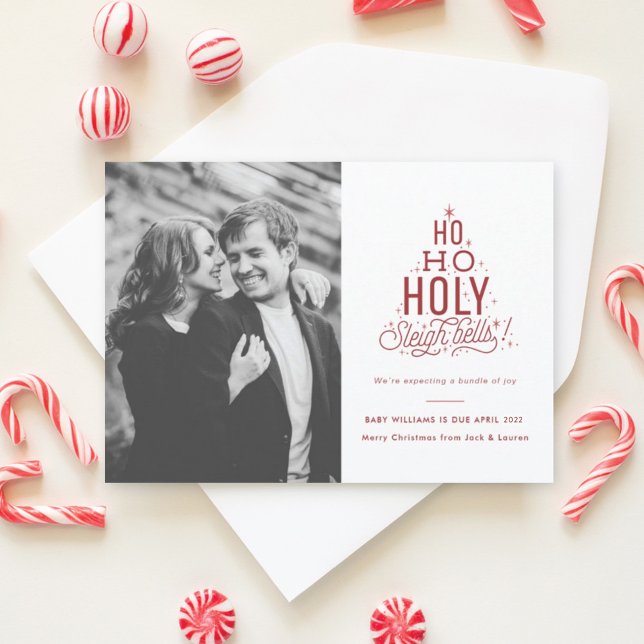 Navidades divertidos Invitación de embarazo Ho Hol (Subido por el creador)