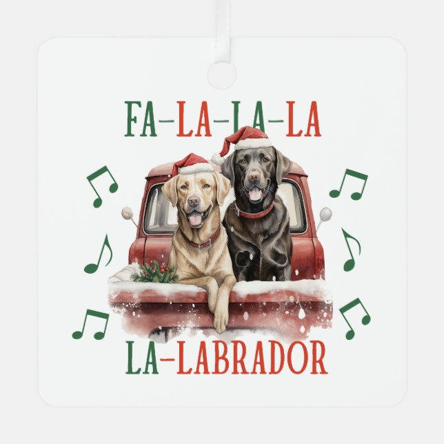 Navidades divertidos Labrador Perro Ornamento (Anverso)