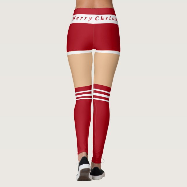 Navidades divertidos Leggings Sra. Santa Claus (Reverso)