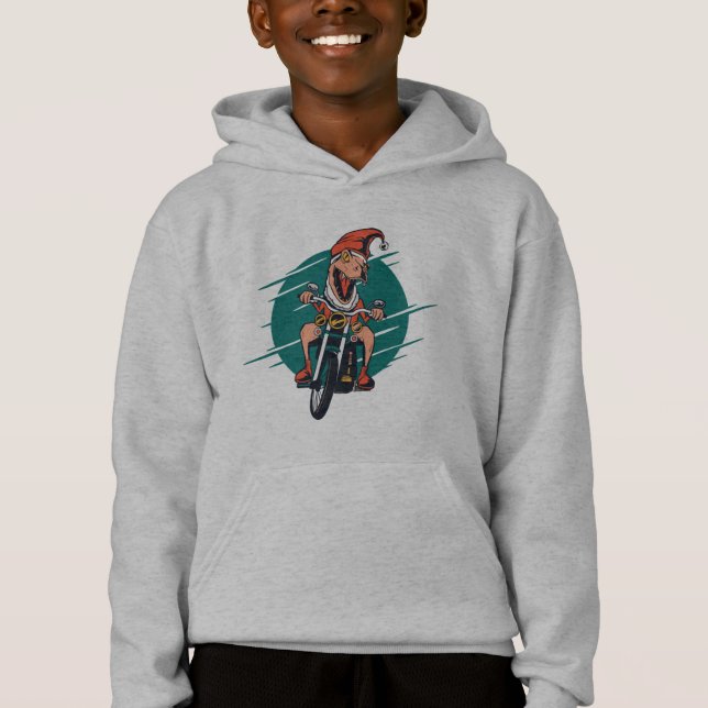 Navidades divertidos Meme 2020 T Rex Biker (Anverso)