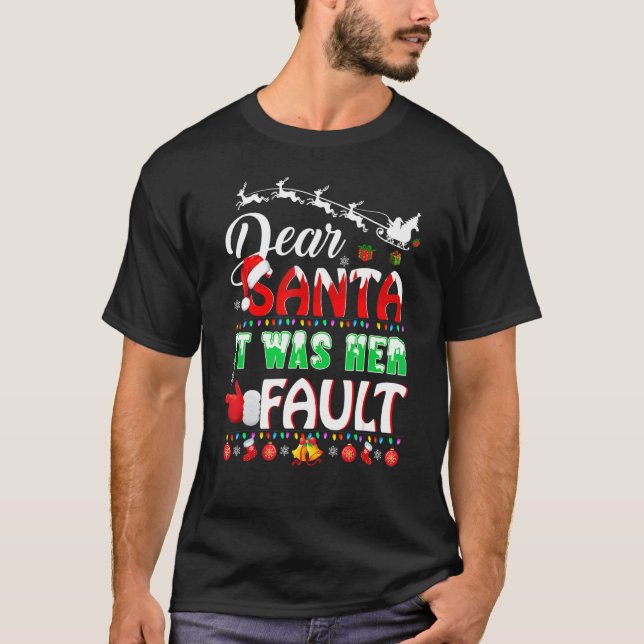 Navidades divertidos Parejas Camisetas Querido Pap (Anverso)