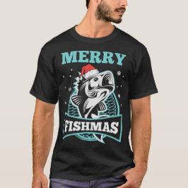 Navidades divertidos pescando camiseta