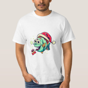 Navidades divertidos pescando camisetas