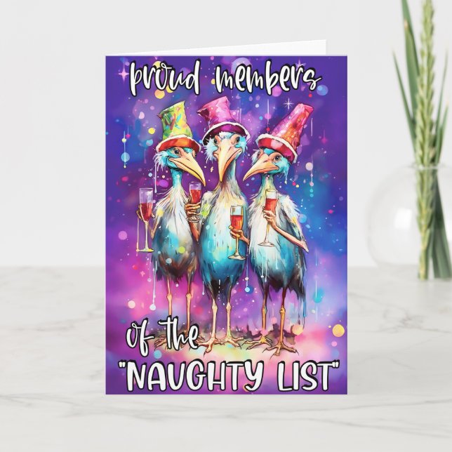 Navidades divertidos que doblan la tarjeta de feli (Anverso)