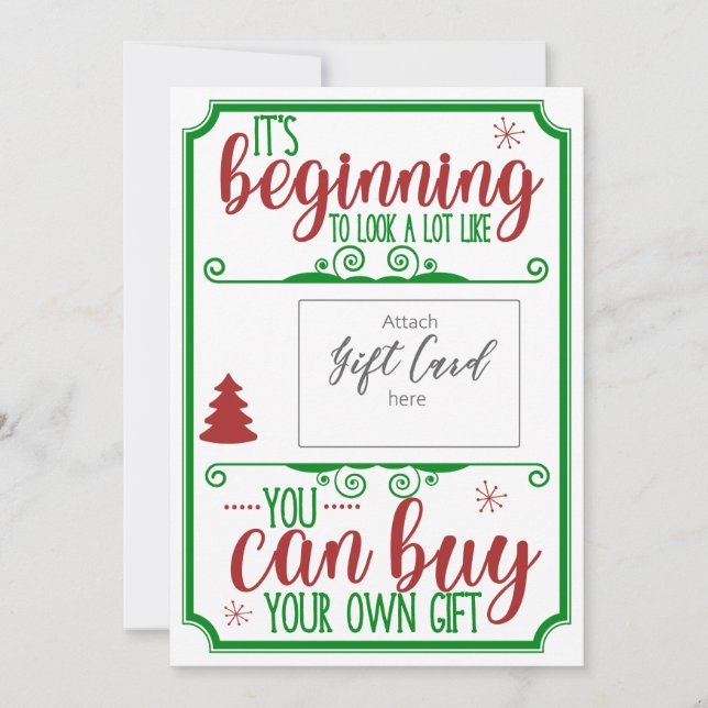 Navidades divertidos Red Green Gift Voucher Holder (Anverso)